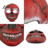 Elastic Halloween Face Mask Blood Skull Mask, Adjustable Strap Party Lightweight Spooky Headgear PU Foam Horror for Cosplay Decoration Full