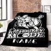 Ice Hockey Customize Your Name Blanket Used For Chair Office Sofa Bed Camping Soft And Warm Giving Friends And Relatives Birthday Graduation Gift