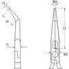LONG NOSE CUTTING PLIERS 200MM - KN 26 22 200