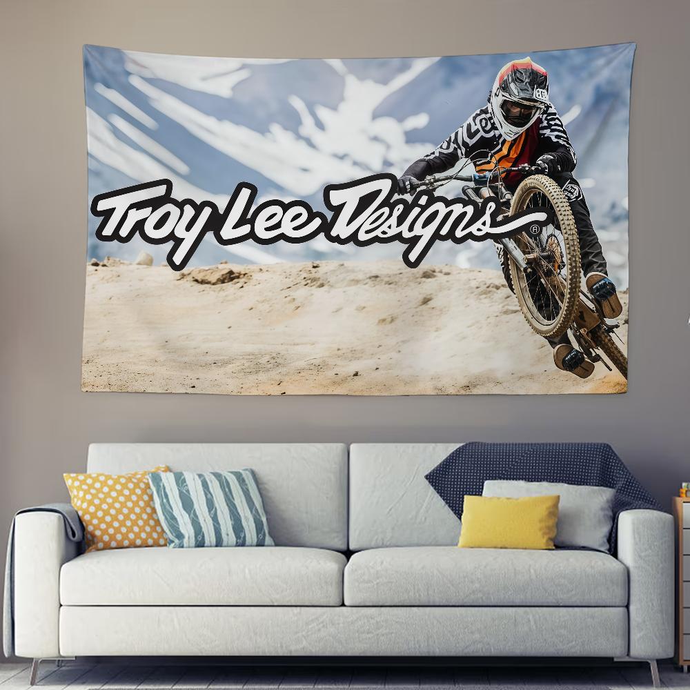 Крутой Спортивный Гобелен Troy Lee Designs Фон для Подвешивания Ткань для Спальни Гобелен Декор Комнаты Эстетичный Гобелен Настенный Подвес