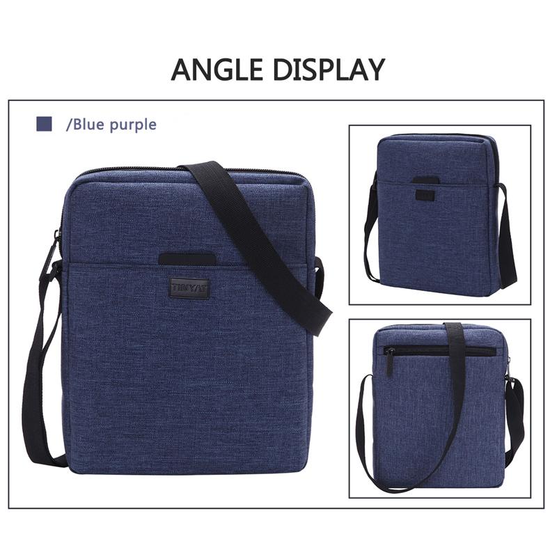 TINYAT Мужские сумки Легкая парусиновая сумка через плечо для Ipad Повседневные сумки через плечо Водонепроницаемые деловые сумки для багажа и сумок Мужские сумки Сумки через плечо