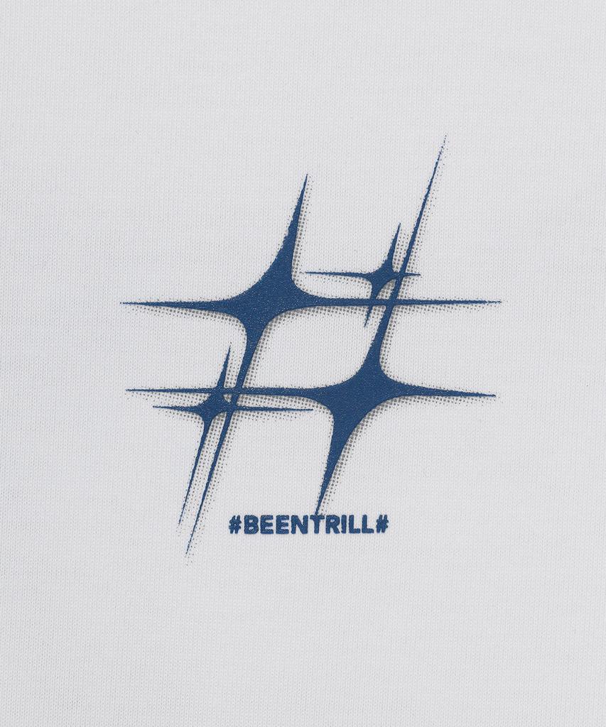 Футболка BEENTRILL со звездой и хэштегом (белый)