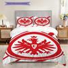 Постельное белье с узором «Айнтрахт Франкфурт» Комплект одеял Покрывало Наволочка Домашний Декор Подарок на День Рождения (1 пододеяльник + 2 наволочки, без наполнителя)