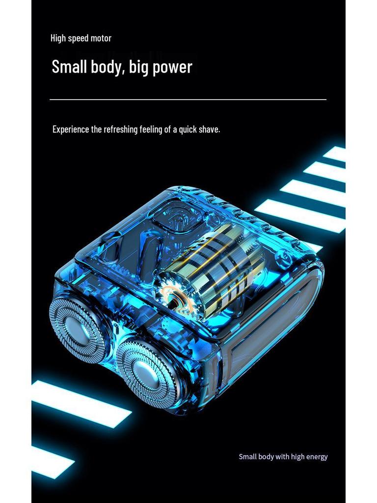 2025 Douyin Перезаряжаемая мини-электробритва: Идеально чистая, моющаяся, портативная мужская бритва.