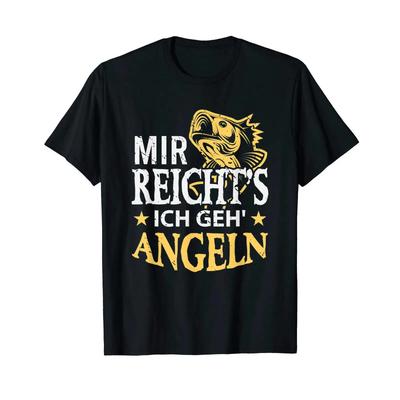 T Shirt With Gerunisex Text Mir Reichts Ich Geh Fisch Language Vintage Designer Clothes Stylish Graphic Breathable