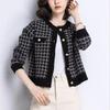 Plaid Basic Jackets Women’s Autumn Chic Cute Jacket for Women Thousand Bird Grid High Waist Sweater Short Cardigans