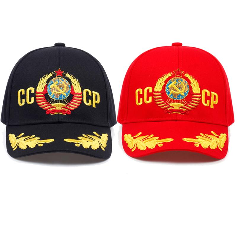 Унисекс Бейсболка с Национальной Символикой СССР Хлопковые Кепки Snapback Регулируемая Солнцезащитная Кепка Внешний Козырек Кепки Высокое Качество