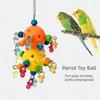 With Foraging Holes Cage Hanging Toy Colorful Pet Bird Bites Toy Parrots Chew Swing for Parrots