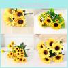 Flower Artificial Sunflower Bouquet Ornament For Wedding Decor And Home Display