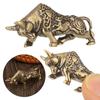 Decoration Brass Bull Figurine Desktop Ornament Abstract Animal Sculpture Miniature Zodiac Cattle