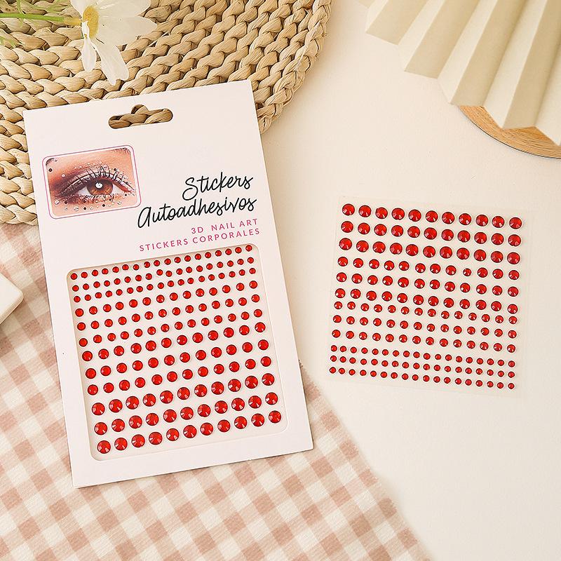 Алмазная кристаллическая татуировка-наклейка, блестящая подводка для глаз, макияж для бровей, лицо, глаза, алмазные татуировки, рок-горный хрусталь, 3D наклейки-подводка для глаз