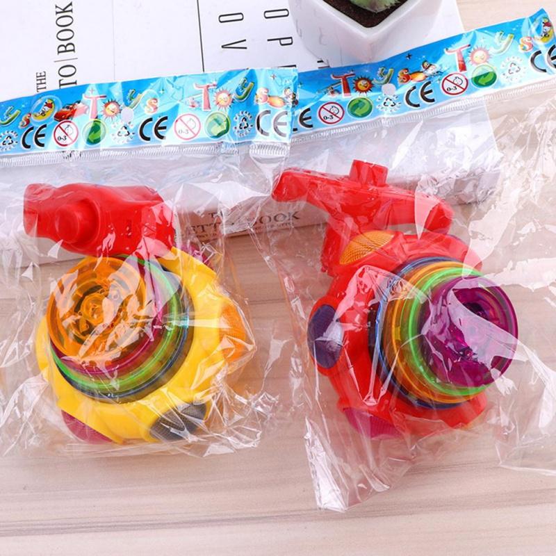 GYro Toy Color Flashing Gyro Music Spinning Toy With Luncher For Children Kids Toys Toys And Leisure