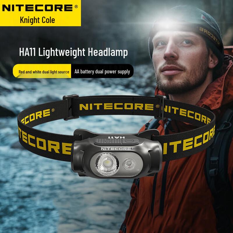 NITECORE Налобный фонарь HA11 с батарейками AA