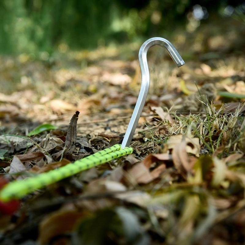 18см Колышек для кемпинговой палатки Алюминиевый сплав Колышки для навеса Шипы Сверхпрочный колышек для палатки Ветрозащитные удлиненные гвозди для палатки