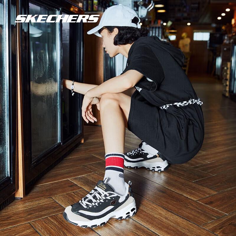 Skechers Женские ретро кроссовки на платформе с пандой
