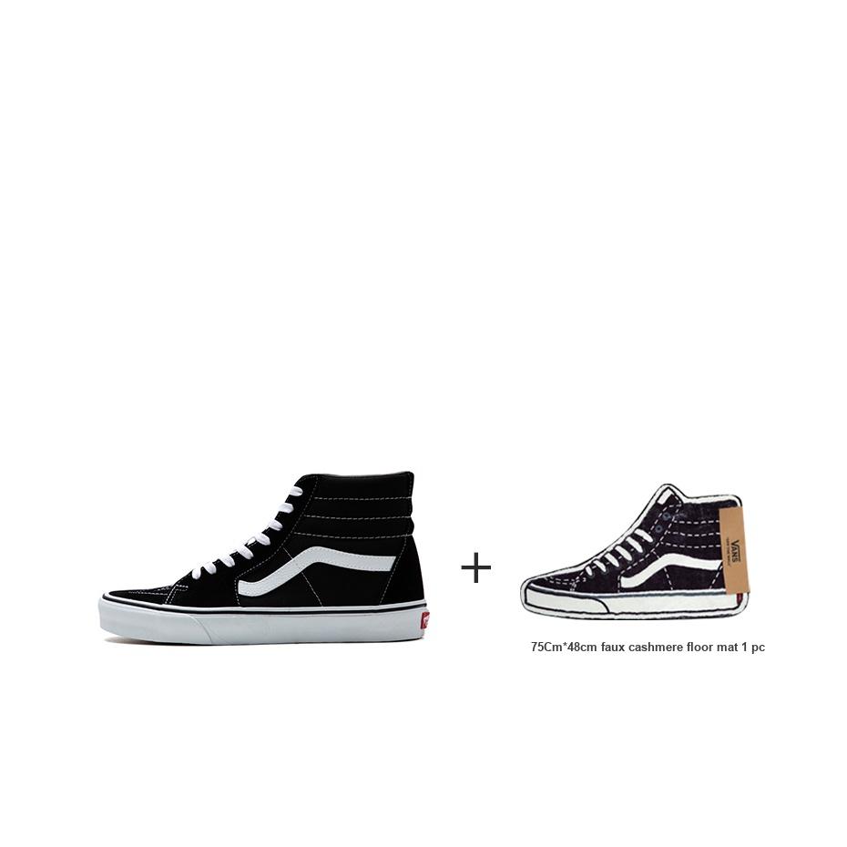 Vans Sk8 Холст Замша Классические Прочные Легкие Высокие Кеды для Скейтборда Унисекс Кроссовки Черные VN000D5IB8C(S-BOX)