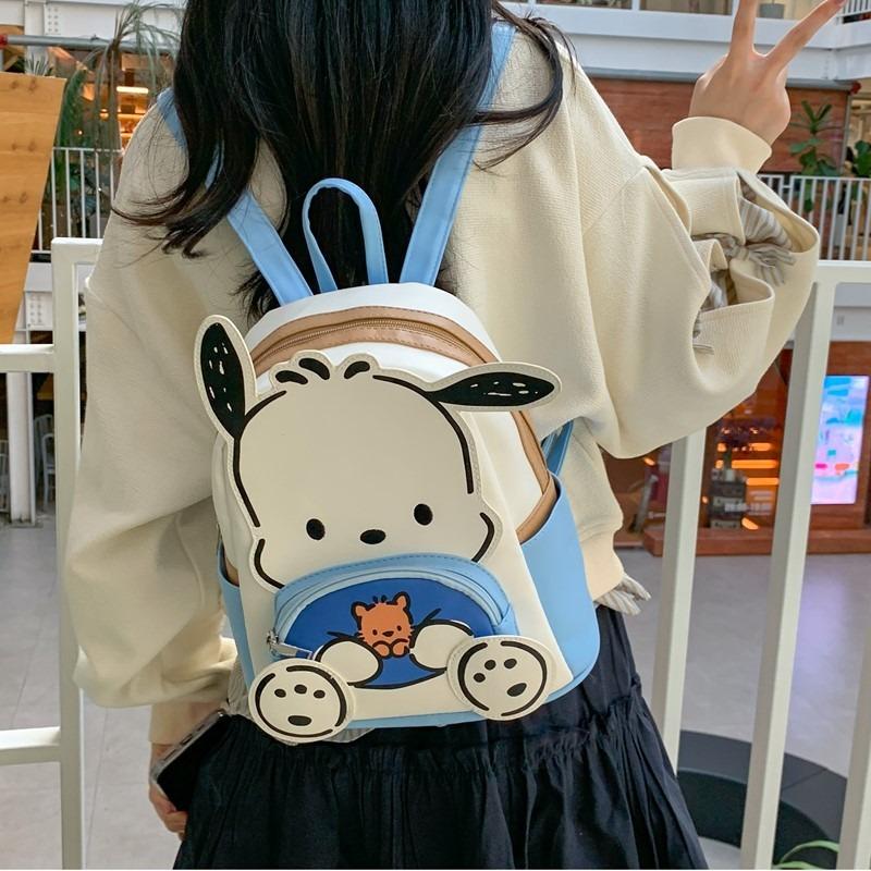 Рюкзак в стиле академии «Синий маленький монстр» высокой ценности, для девочек, для хранения, повседневный, милый, мультяшный школьный рюкзак