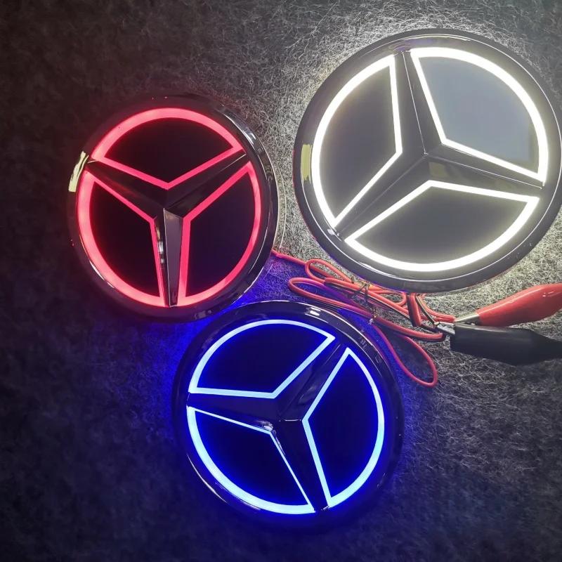 9.5cm Car Rear Trunk Emblem ABS LED Badge Light Accessories for Mercedes Benz S350 S300L S A B C E Class GLA GLK ML GL GLC GLE AD1