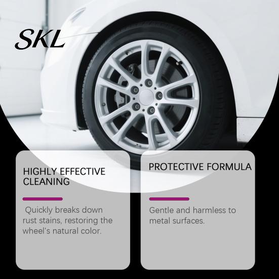 Car Paint Safe Cleaner Wheel Rust Remover Spray for Rims, 120ml Metal Iron Particle with Color Reaction,PH Neutral Non-Acid, Restores Shine,