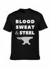 Брендовая мужская футболка Кровь Пот Сталь Кузнец Ковка Железа