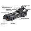 1/24 1989 Batmobile Alloy Car Model Simulation Metal Diecast Toys Vehicle Model with Light Sound Super Sport Car for Boys Gifts