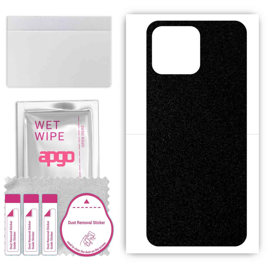 apgo Protective Skin Sticker for the Back Compatible with Honor Play 30, Wrap Film, Foil, Vinyl - Pattern Matte Black
