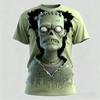 Футболка с 3D-печатью "Хэллоуин: Зомби-Хоррор Вечеринка" Летний Топ Персонализированная Мода Круглый Вырез Короткий Рукав Уличная Одежда
