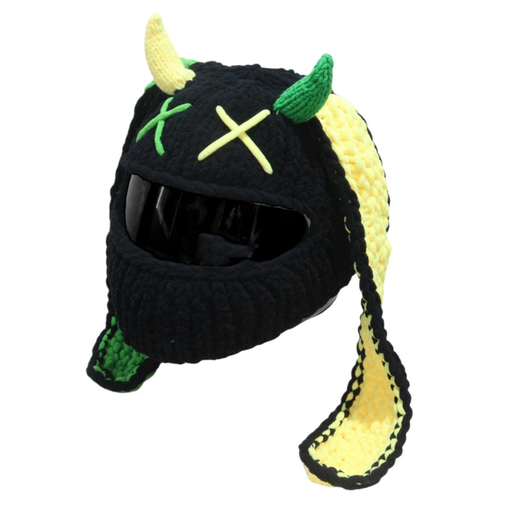 Популярный чехол для мотоциклетного шлема, забавный плюшевый шлем с кроличьими ушками, защитный чехол для лица для веселых поездок и подарков