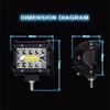 4 inch 60W Work Light Spot Flood Offroad Car Lights Bar Fog Lamp For Jeep Off Road 4X4 ATV UTV Truck Trailer Ship LED Headlights