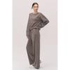 Huit Washed Cut Wide Fit Banding Pants Htwpn5k01t