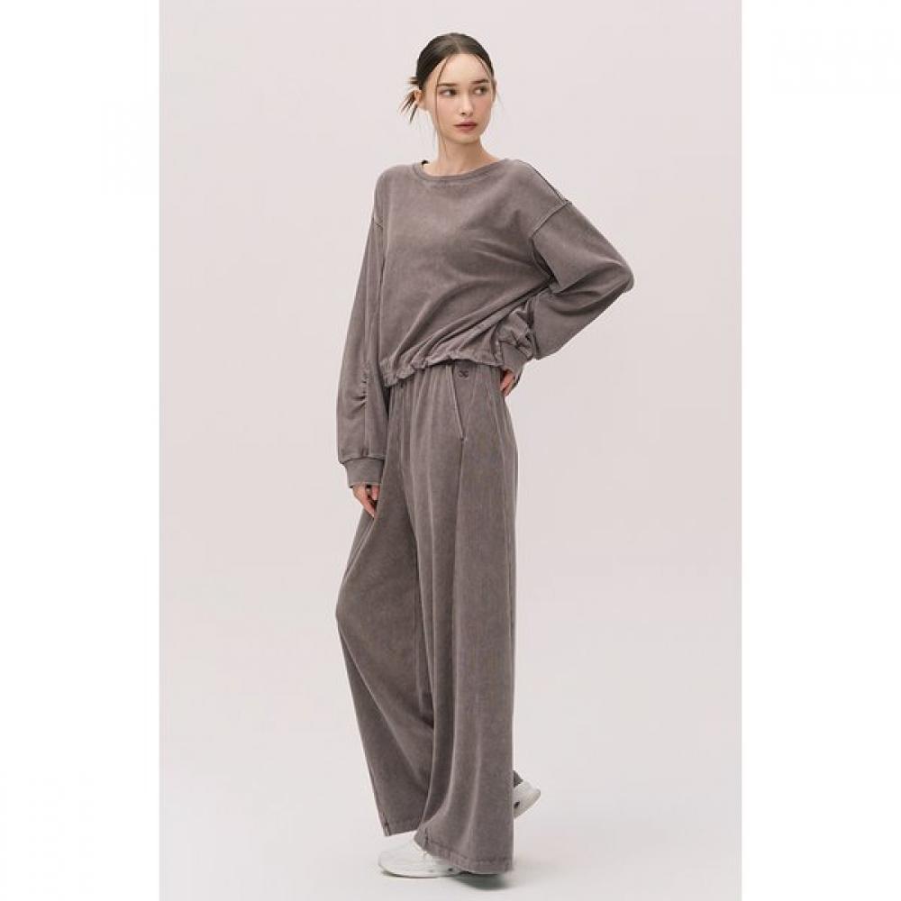 Huit Washed Cut Wide Fit Banding Pants Htwpn5k01t