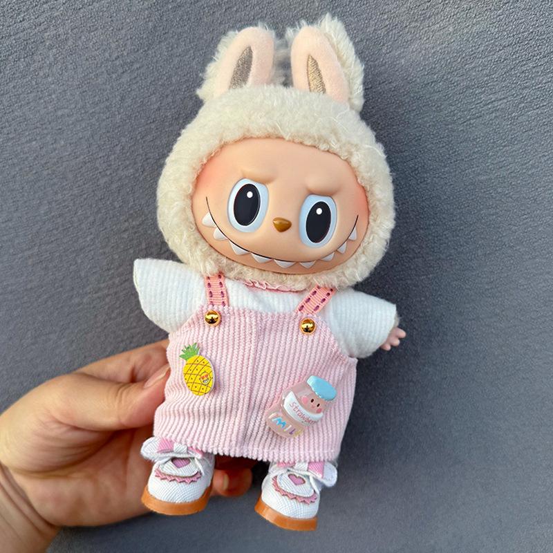 Labubu Doll Clothes: Skirt Suit for 17CM Plush or Vinyl, Fits One, Two, and Three Generations