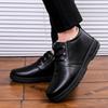 Winter Warm Leather and Cotton Shoes Winter Fleece-Lined Thickened Men's Elderly Cotton-Padded Shoes