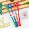 Cartoon Ballpoint 0.5mm Christmas Gel Pens Christmas Stationary Supplies Signing Pen Pressable Pens