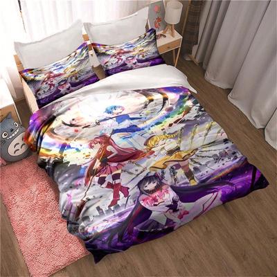 Комплект постельного белья с рисунком «Puella Magi Madoka Magica» Комплект постельного белья «King Twin» Комплект постельного белья для детей «Microfiber Polyester» Комплект постельного белья «Duvet Cover Set»