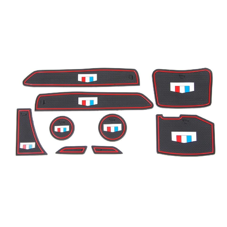 Противоскользящий коврик для ворот и чашек для Chevrolet Camaro 2017 2018 2022, резиновые прокладки с дверными пазами, салон автомобиля