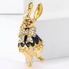 Cute Alloy Rhinestone Gentleman Rabbit Brooch Versatile Delicate Men'S And Women'S Suit Shirt Corsage Ornament Pin
