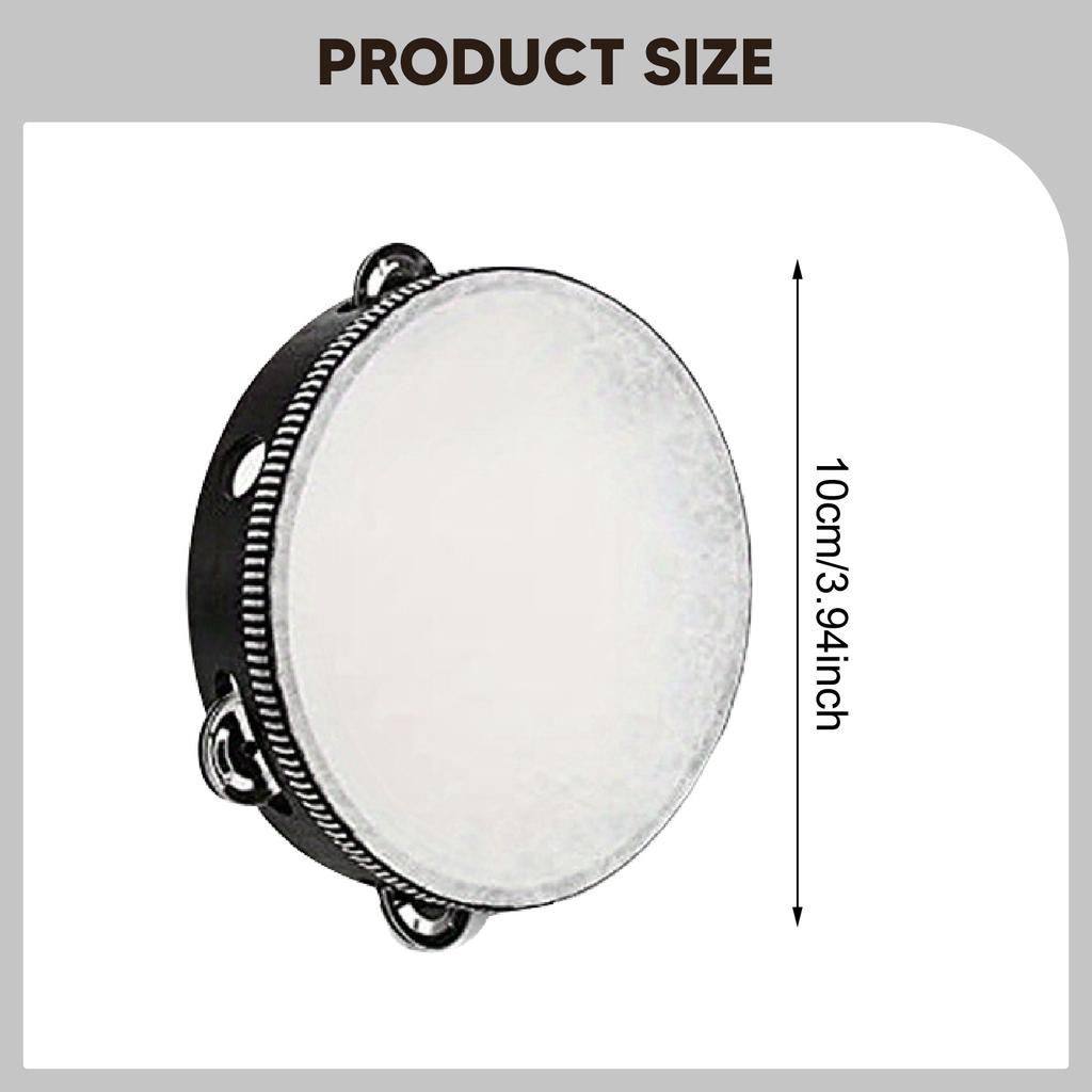Hand Held Tambourine Drum with Metal Jingles Percussion Musical Instruments for Children Music Game Dance Educational Supplies