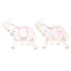 Animal Sculpture Gift for Home Decor Artwork,Elephant Statue Acrylic Figurine Tabletop Ornament for Fireplace Office Desktop