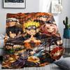 1 шт. Фланелевое одеяло с принтом в стиле аниме «Ниндзя», Высококачественное, Удобное для всех сезонов, Декор для дома, Тепло и уют, Идеально для подарков