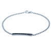 [H6277] - Silver Bracelet 'Déesse' Black White (rhodium-plated) - 25x3 Mm