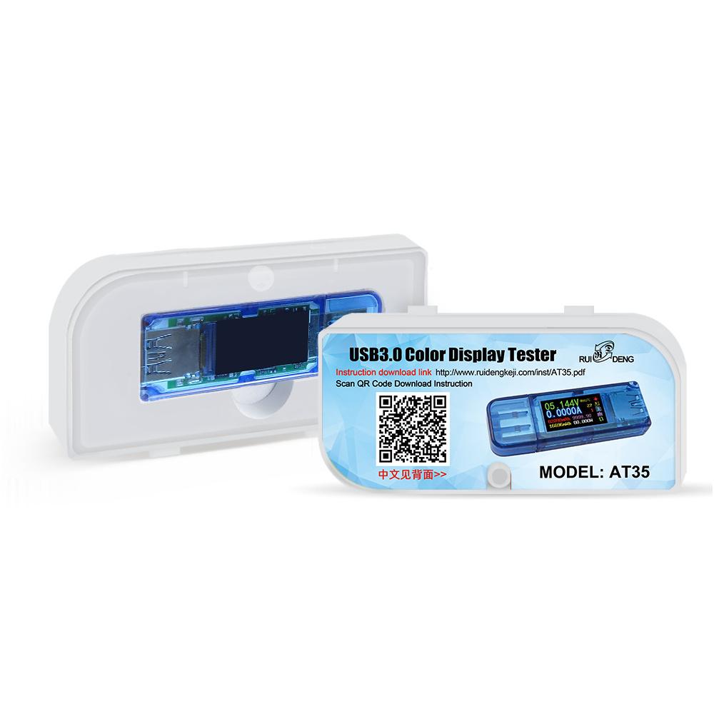 AT35 USB Tester Voltage Current Multimeter Charger Power Bank Capacity Tester AT34 Tester Voltmeter Ammeter USB Charger Tester