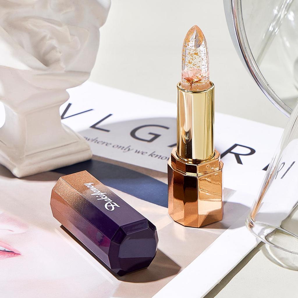 Увлажняющая помада для губ Petal Fresh, меняющая цвет - Золотая фольга, Прозрачная, Нелипкая, Не скатывается, Реагирующая на температуру.