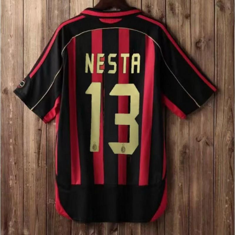 Retro AC Milan 2006-2007 Season Home Away Soccer Jersey Short Sleeve Men Women Adult Football Shirt