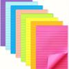One Book of 50 Sheets Lined With Bright Colors, Perfect for Reminders and Smooth Writing, Suitable for Office, School, Home