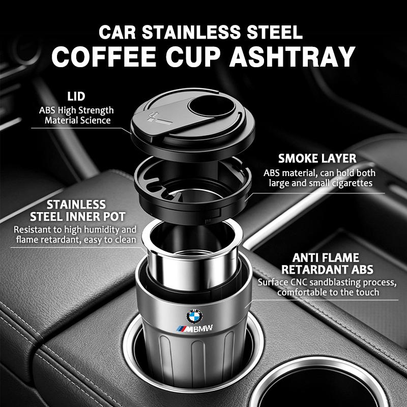 Universal Portable Car Stainless Steel Ashtray Cup Holder For BMW M3 M5 X3 E93 F10 F20 F30 F40 F15 F25 F26 F31 F49 F86 VM4