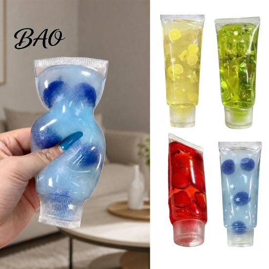 Stress Relief Gadget Toothpaste Tube Toy, Slow Rising Clear Squeeze Anti-stress Toy Anxiety Reduction Hand Exercise Relaxation for Home Office