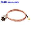 RG316 Cable N Male Female To SMA Male Female Extension Conncetor N Type L16 To RPSMA Crimp for RG-316 Low Loss Coax Copper Brass