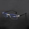 Диоптрии + 1,0 + 1,5 + 2,0 + 2,5 + 3,5 + 4,0 Безрамные очки для чтения с анти-синим светом для женщин и мужчин, женские очки для пресбиопии, оправы