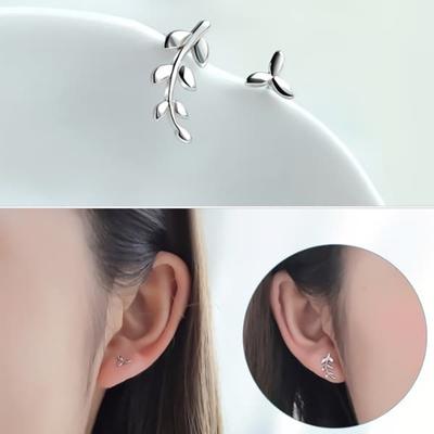 Женские серьги-гвоздики Серебряная игла Ежедневные W116